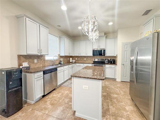 Interior, Kitchen, Pendant Lights, Recessed Lighting, Stainless Steel Appliances