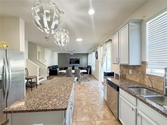 Dining room, Interior, Kitchen, Pendant Lights, Recessed Lighting