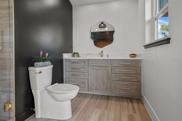 Bathroom, Interior, Wood Texture Flooring