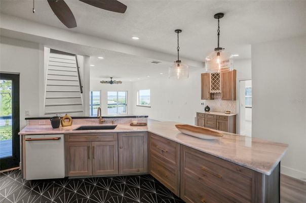 Interior, Kitchen, Pendant Lights, Recessed Lighting