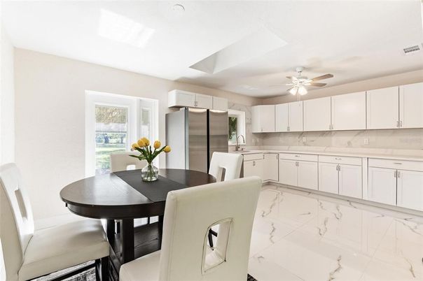 Dining room, Interior, Kitchen, Marble, Stainless Steel Appliances
