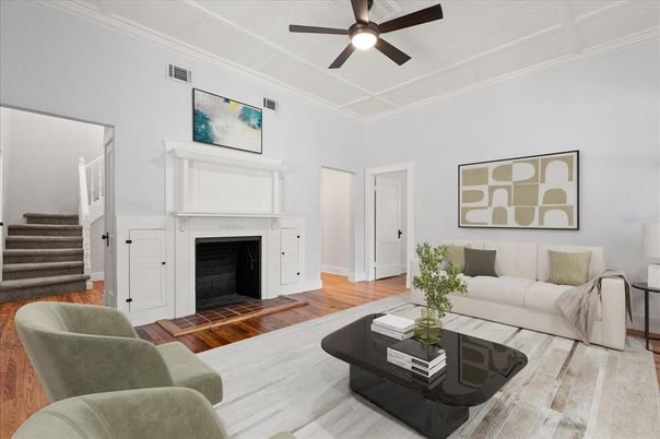 Fireplace, Interior, Living room, Wood Texture Flooring