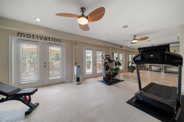 Fitness Equipment, Interior, Recessed Lighting
