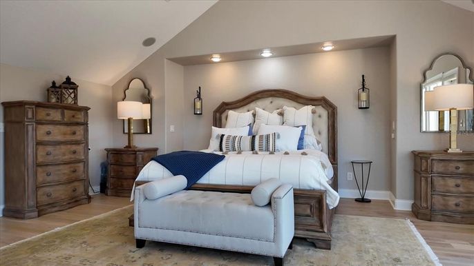 Bedroom, Interior, Wood Texture Flooring