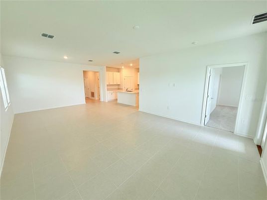 Empty room, Interior, Kitchen, Recessed Lighting