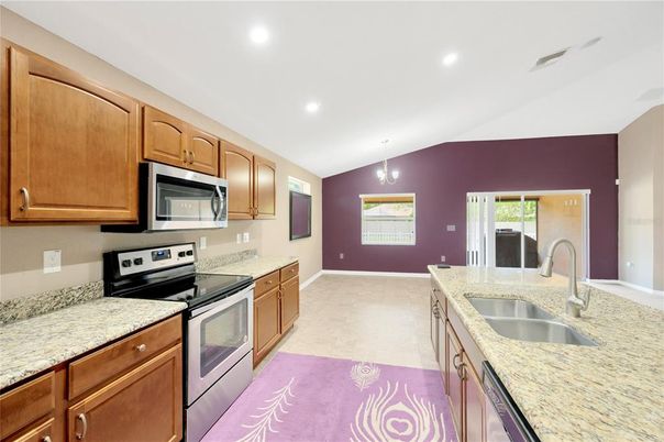 Interior, Kitchen, Pendant Lights, Recessed Lighting, Stainless Steel Appliances