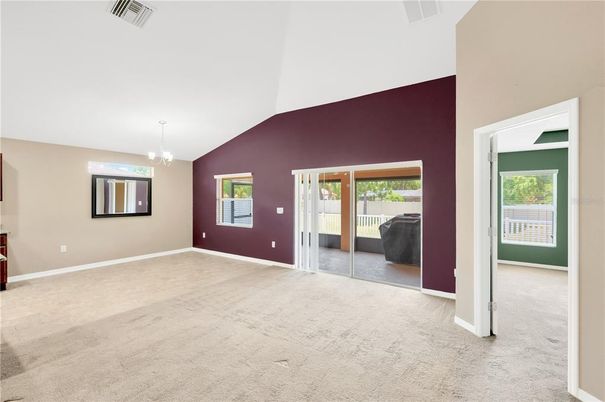 Chandelier, Empty room, Interior