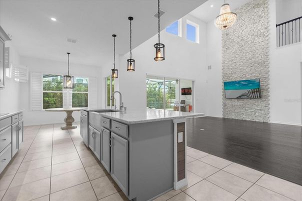 Interior, Kitchen, Pendant Lights, Recessed Lighting