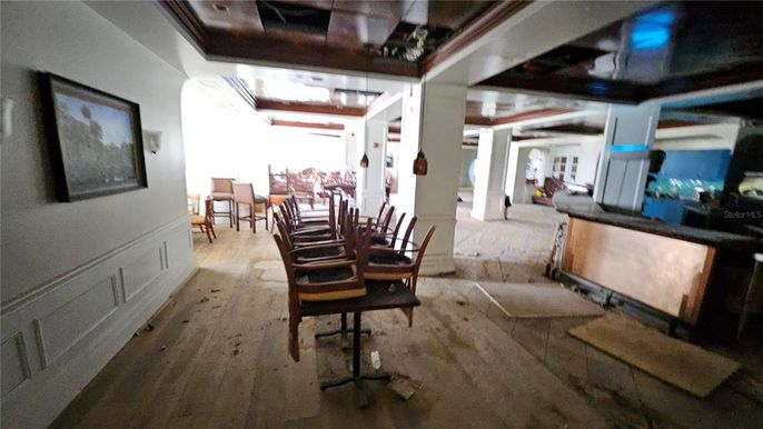 Dining room, Interior, Wooden Beams, Wood Texture Flooring