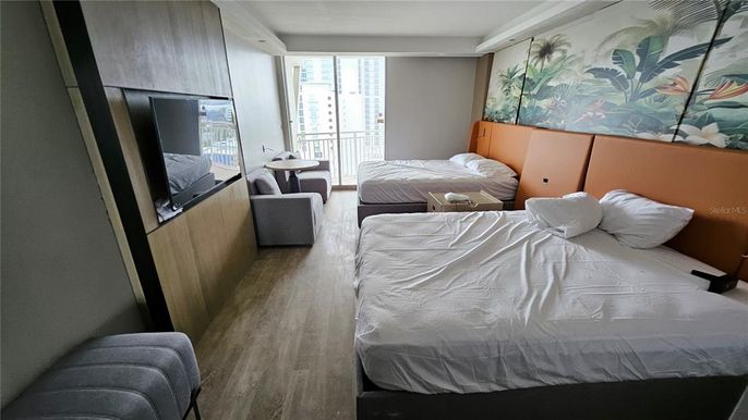 Bedroom, Interior, Wood Texture Flooring