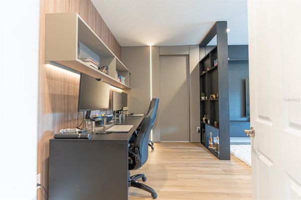 Home Office, Interior, Wood Texture Flooring