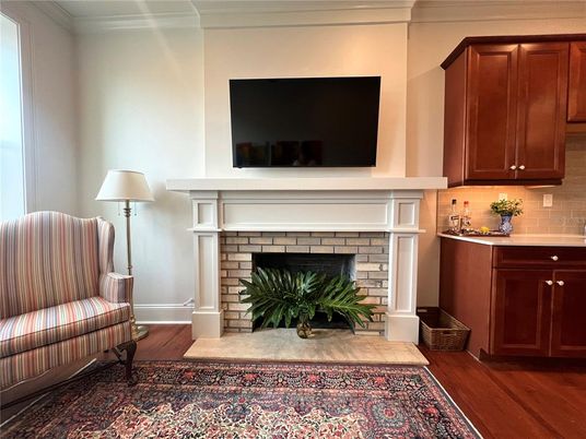 Fireplace, Interior, Wood Texture Flooring