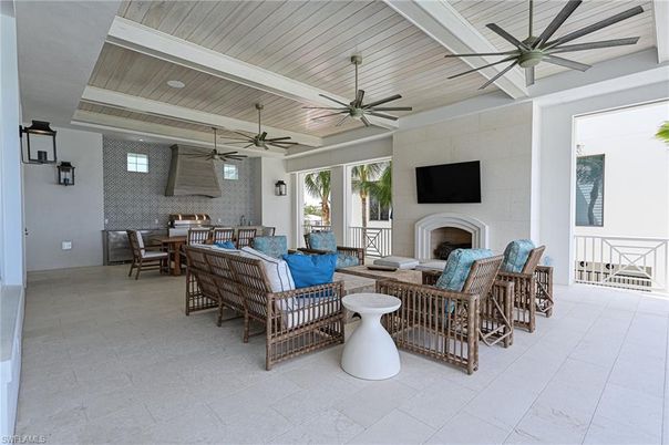 Dining room, Fireplace, Interior, Living room, Stone Walls