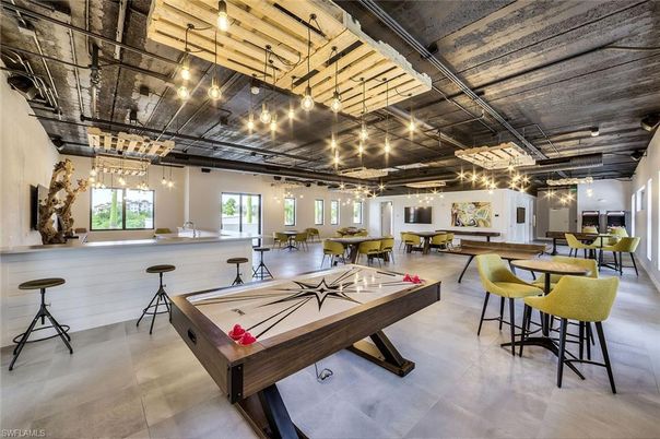 Billiard Table, Game Room, Interior, Pendant Lights