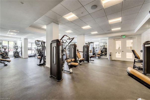 Fitness Equipment, Gym, Interior, Recessed Lighting