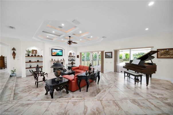Interior, Living room, Piano, Recessed Lighting