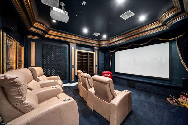 Home Theatre Room, Interior, Projection Screen, Recessed Lighting, Theatre Room
