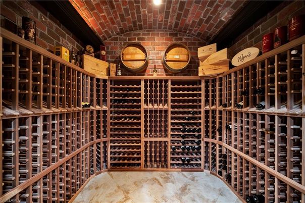 Interior, Recessed Lighting, Stone Walls, Wine Storage