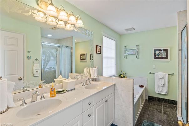 Bathroom, Dual Sink Vanities, Glass Shower, Interior
