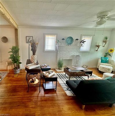 Fireplace, Interior, Living room, Wooden Beams, Wood Texture Flooring