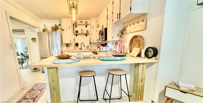 Interior, Kitchen, Wood Texture Flooring