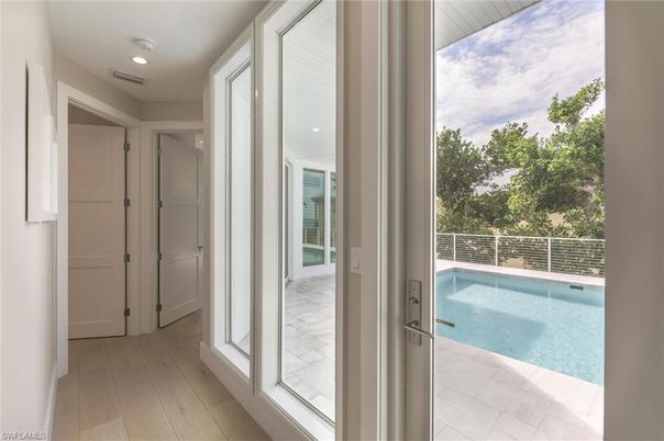 Interior, Pool, Recessed Lighting, Wood Texture Flooring