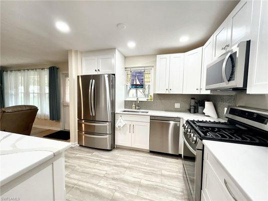 Interior, Kitchen, Recessed Lighting, Stainless Steel Appliances