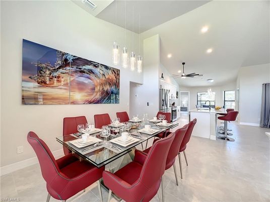 Dining room, Interior, Kitchen, Pendant Lights, Recessed Lighting