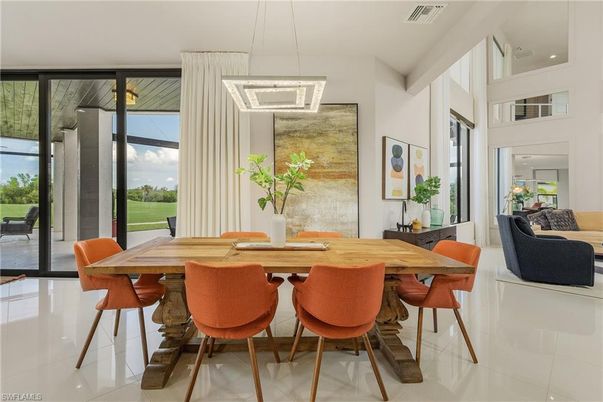 Dining room, Interior, Pendant Lights