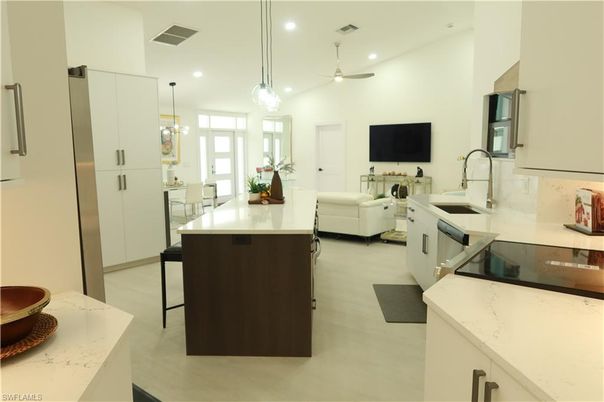 Dining room, Interior, Kitchen, Living room, Pendant Lights, Recessed Lighting