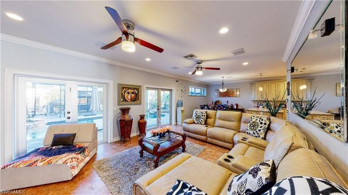 Interior, Living room, Recessed Lighting