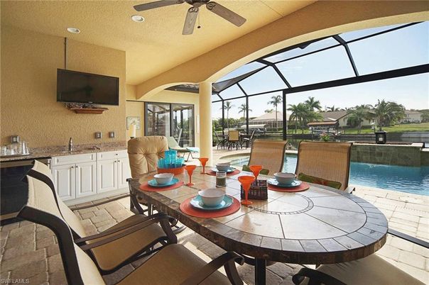 Dining room, Glass Ceilings, Interior, Pool, Recessed Lighting, Sun Room