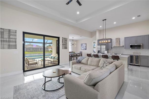 Dining room, Interior, Kitchen, Living room, Pendant Lights, Recessed Lighting