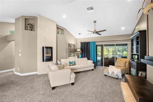 Fireplace, Interior, Living room, Recessed Lighting