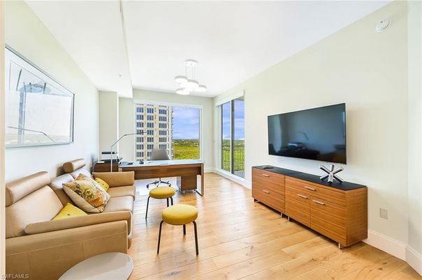 Home Office, Interior, Living room, Pendant Lights, Wood Texture Flooring