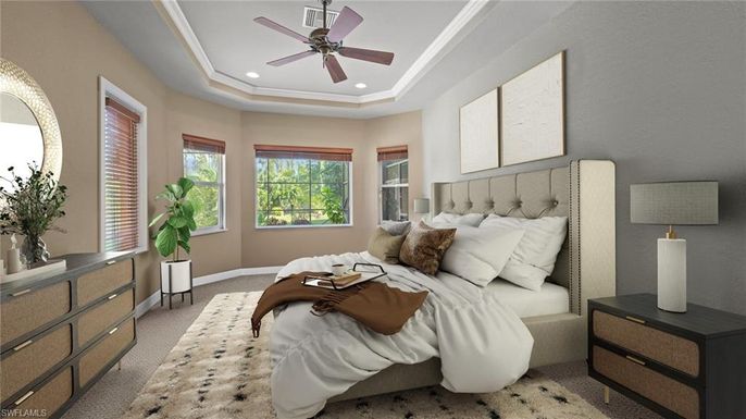 Bedroom, Interior, Recessed Lighting