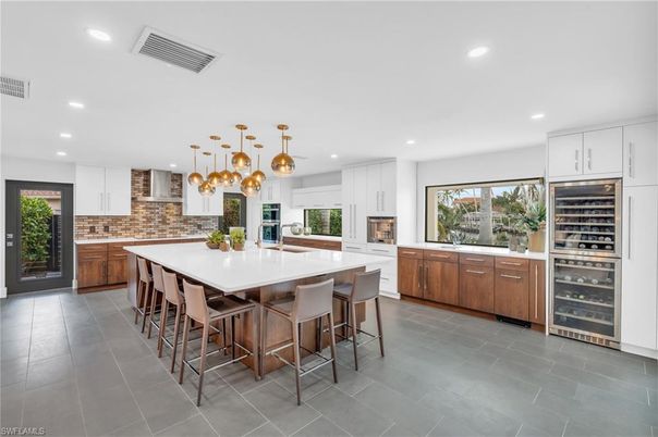 Interior, Kitchen, Pendant Lights, Recessed Lighting, Stainless Steel Appliances