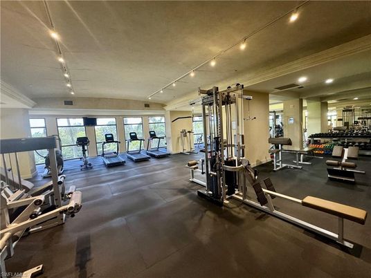 Fitness Equipment, Gym, Interior, Recessed Lighting