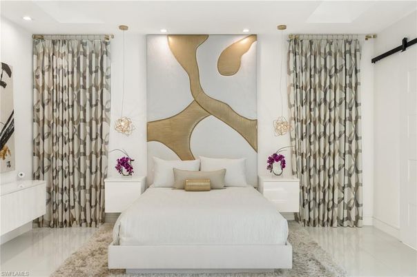 Bedroom, Interior, Pendant Lights, Recessed Lighting