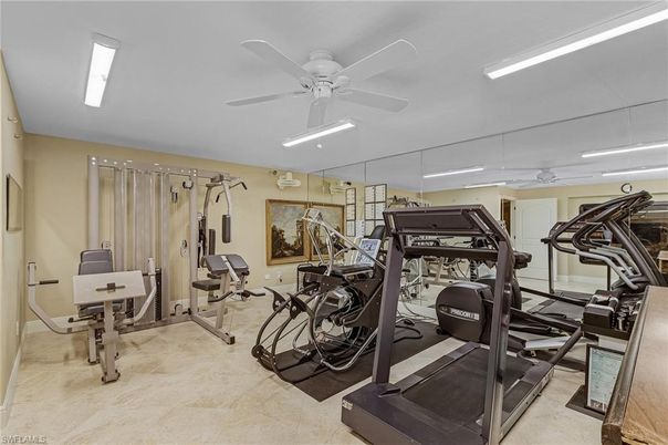 Fitness Equipment, Gym, Interior, Recessed Lighting