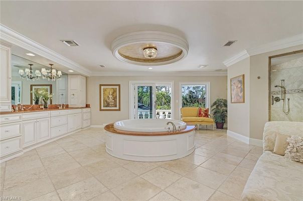 Bathroom, Chandelier, Interior, Recessed Lighting