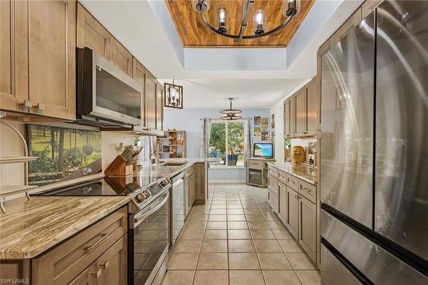 Interior, Kitchen, Stainless Steel Appliances, Wooden Ceilings