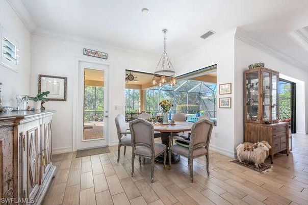 Dining room, Glass Ceilings, Interior, Pendant Lights, Sun Room, Wood Texture Flooring