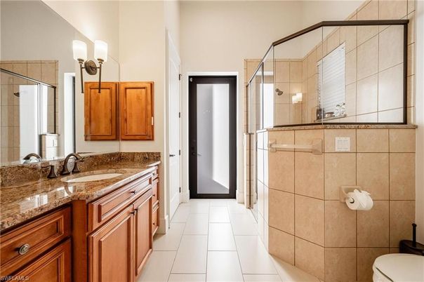 Bathroom, Dual Sink Vanities, Glass Shower, Interior