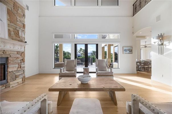 Dining room, Fireplace, Interior, Wood Texture Flooring