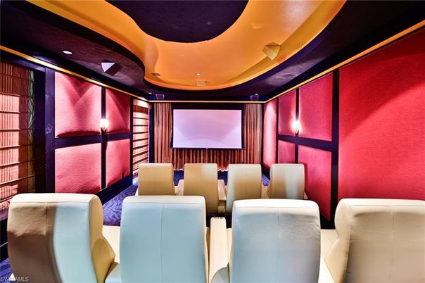 Home Theatre Room, Interior, Projection Screen, Recessed Lighting, Theatre Room