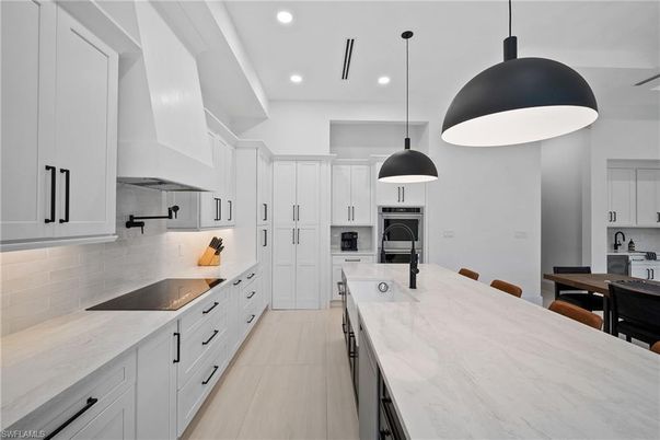 Interior, Kitchen, Pendant Lights, Recessed Lighting, Stainless Steel Appliances