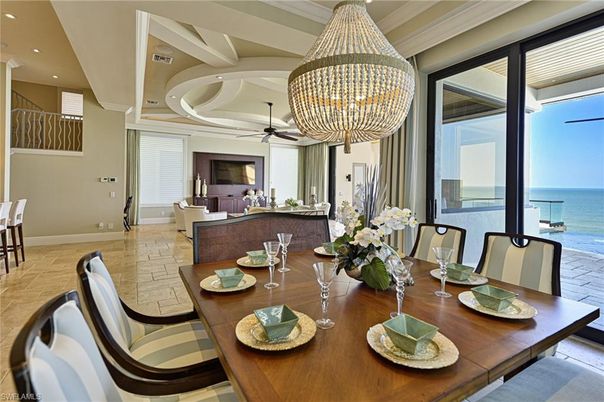 Chandelier, Dining room, Interior, Living room, Recessed Lighting, Water
