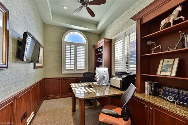 Home Office, Interior, Recessed Lighting