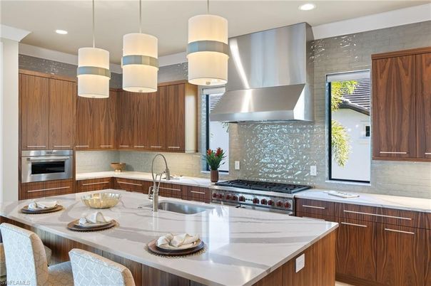 Interior, Kitchen, Pendant Lights, Recessed Lighting, Stainless Steel Appliances